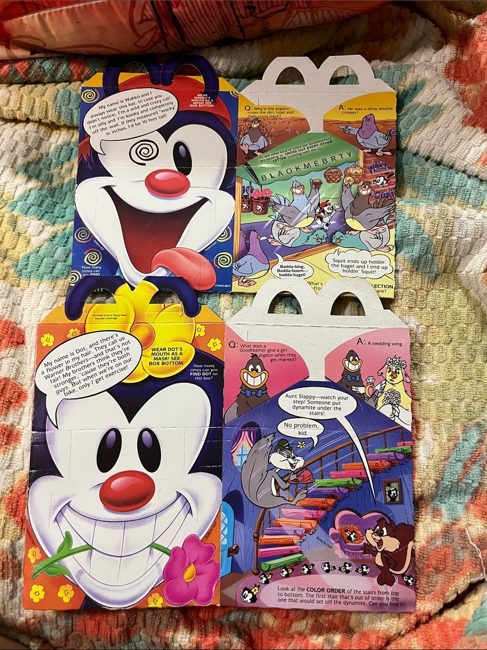 Warner Bros. Animaniacs Fold-Out Activity Box - Purple, White, Red, Yellow